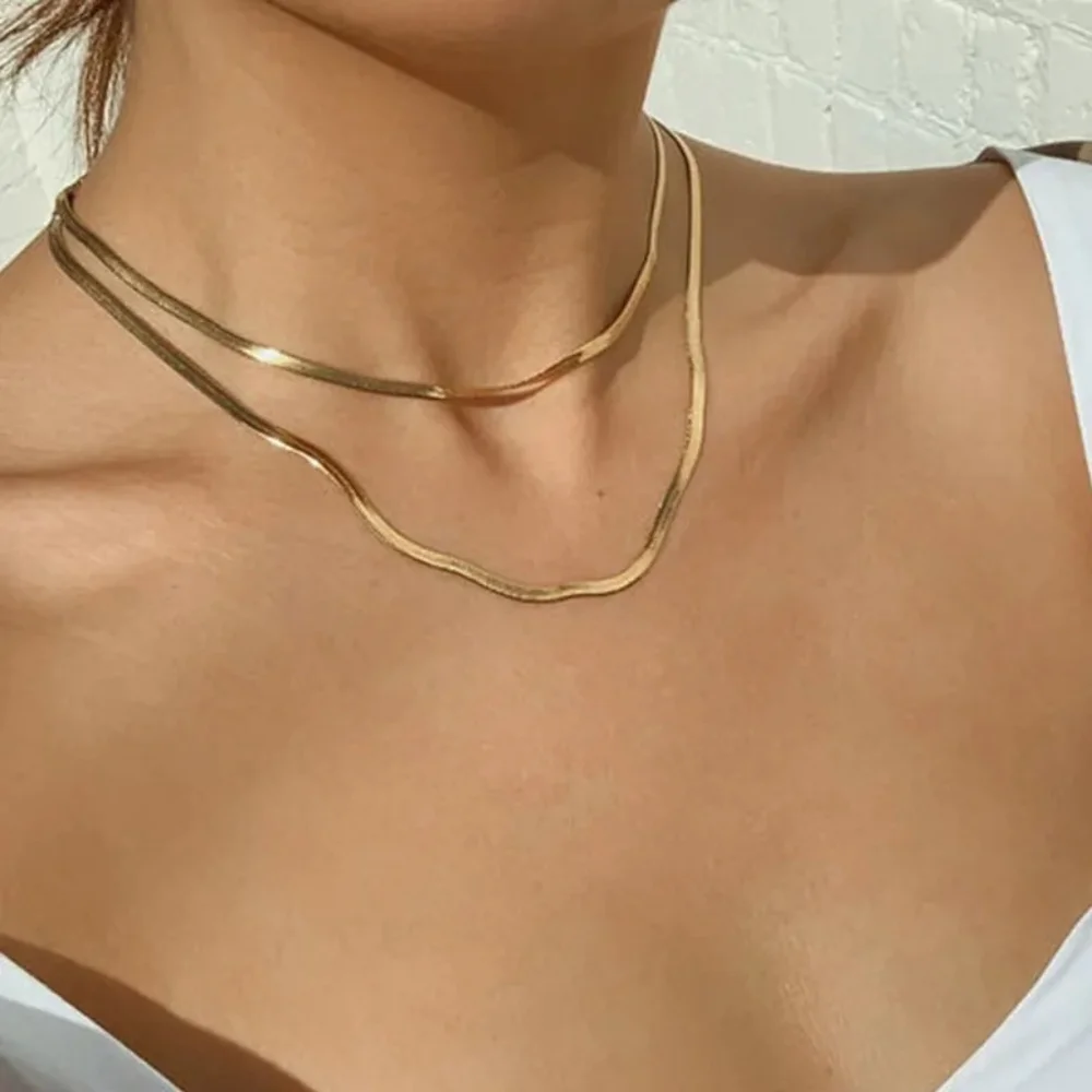 New Multilayer Clavicle Chain ⛓️ Choker Gold Necklace - Picture 1 of 2